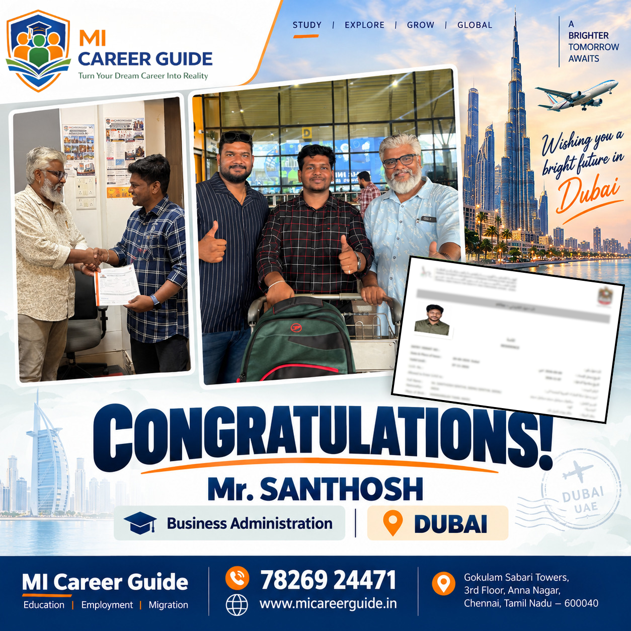 Santhosh - Study Abroad Journey